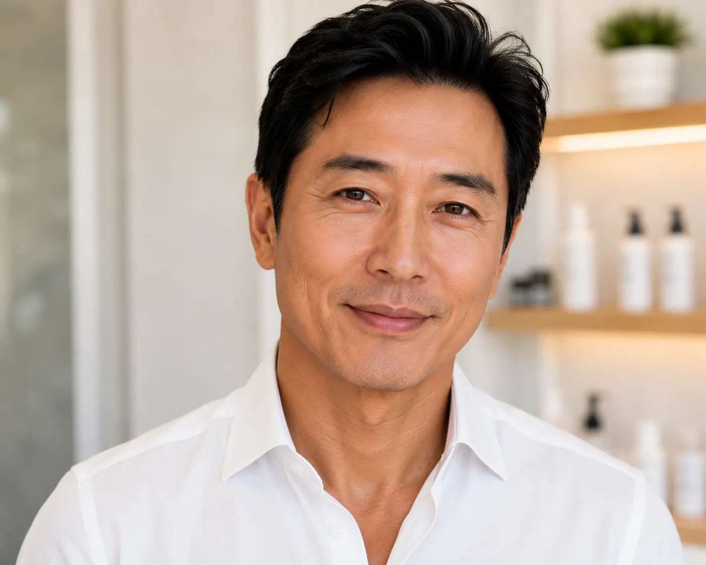 Facial Rejuvenation Results for Men | Englewood, NJ Close-up of a man's smooth, even skin tone following facial rejuvenation treatment
