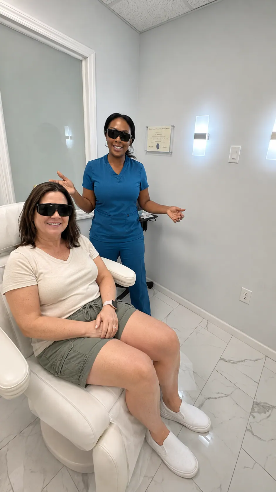 Member receiving a signature skin treatment